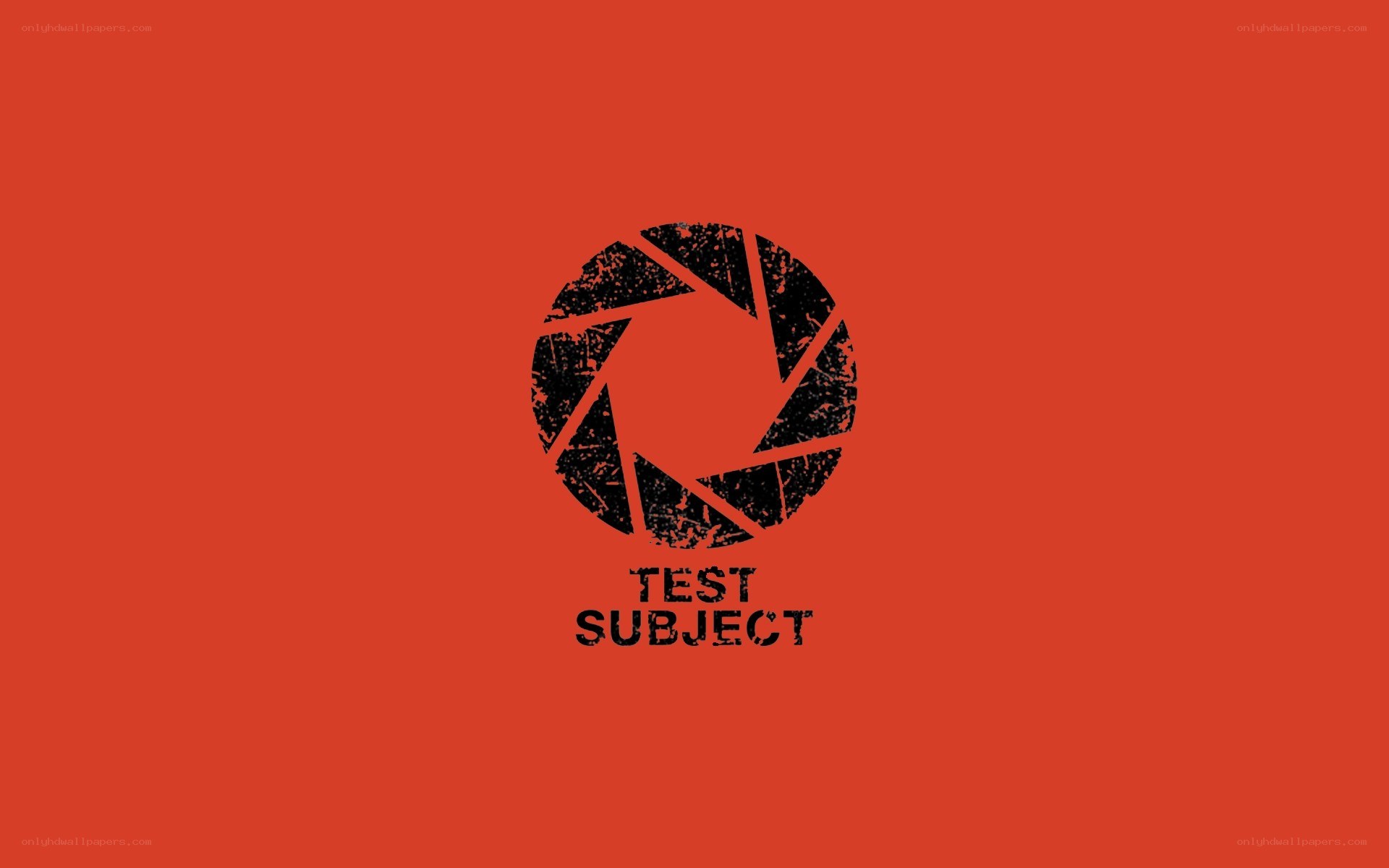 Test Subject logo on red