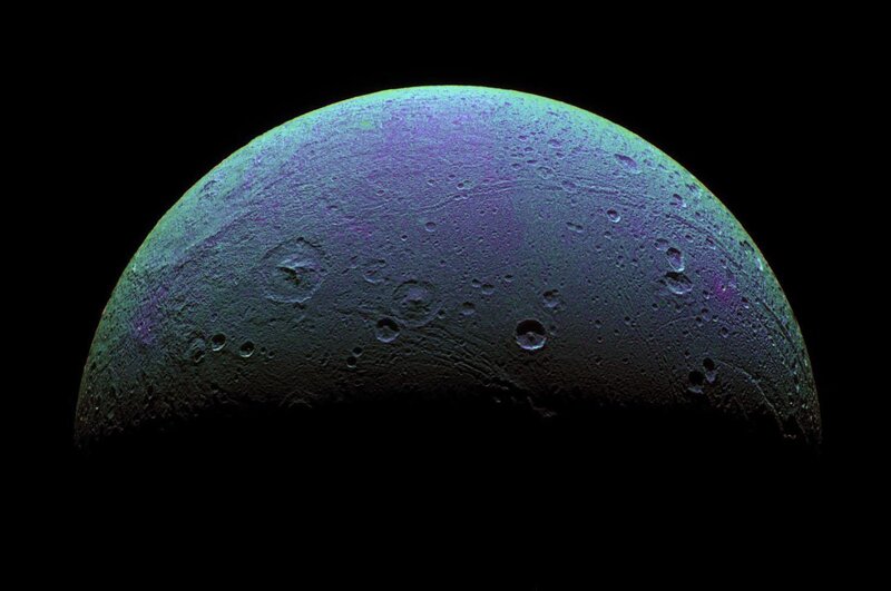 Tethys moon surface