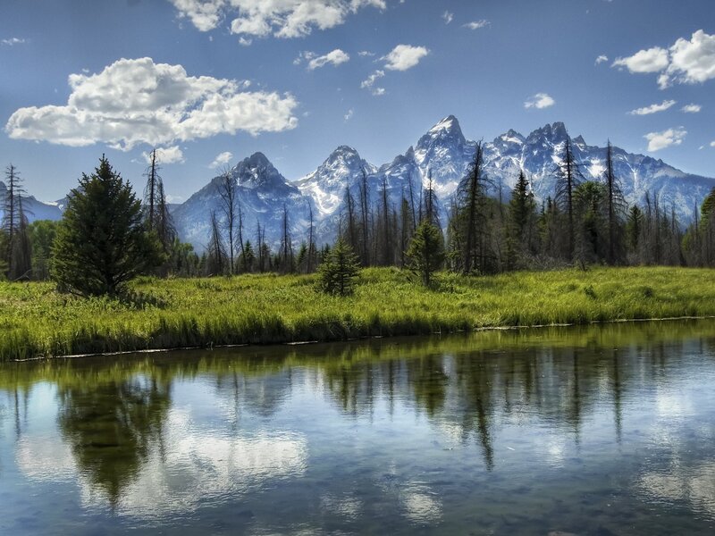 Teton Mountain Range — Blue, Serene