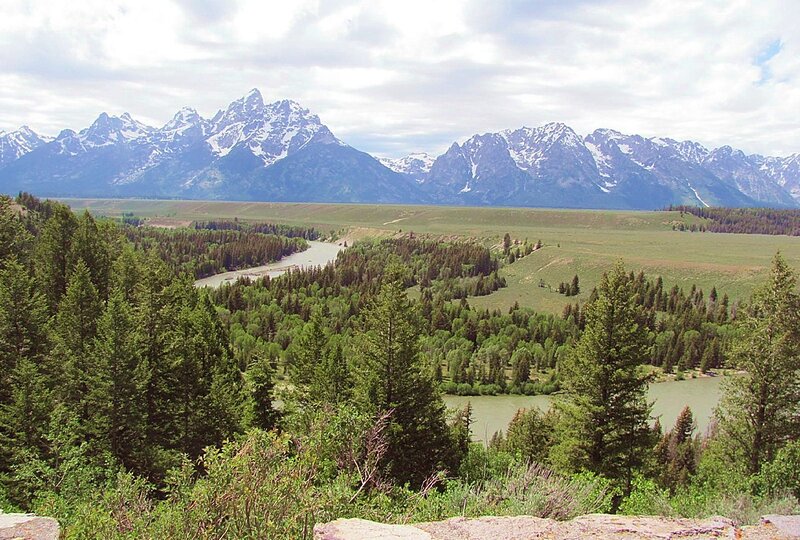 Teton Mountain Range — Green, Serene