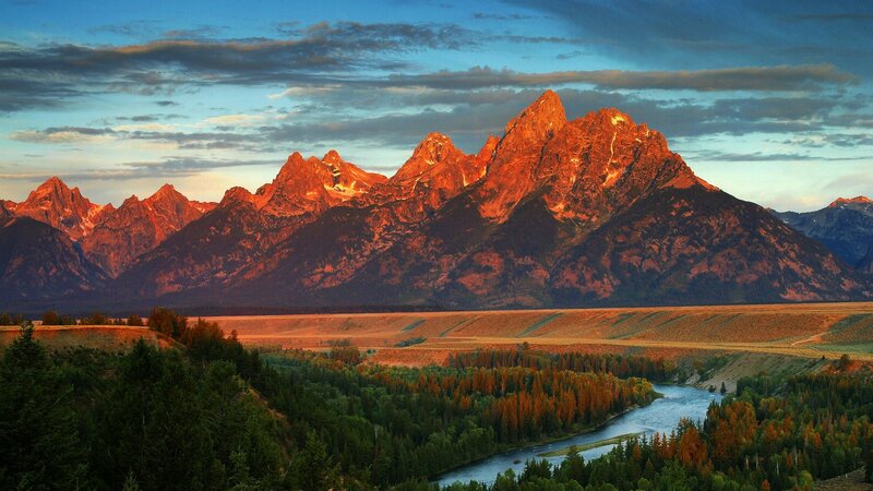 Teton Mountain Range — Orange