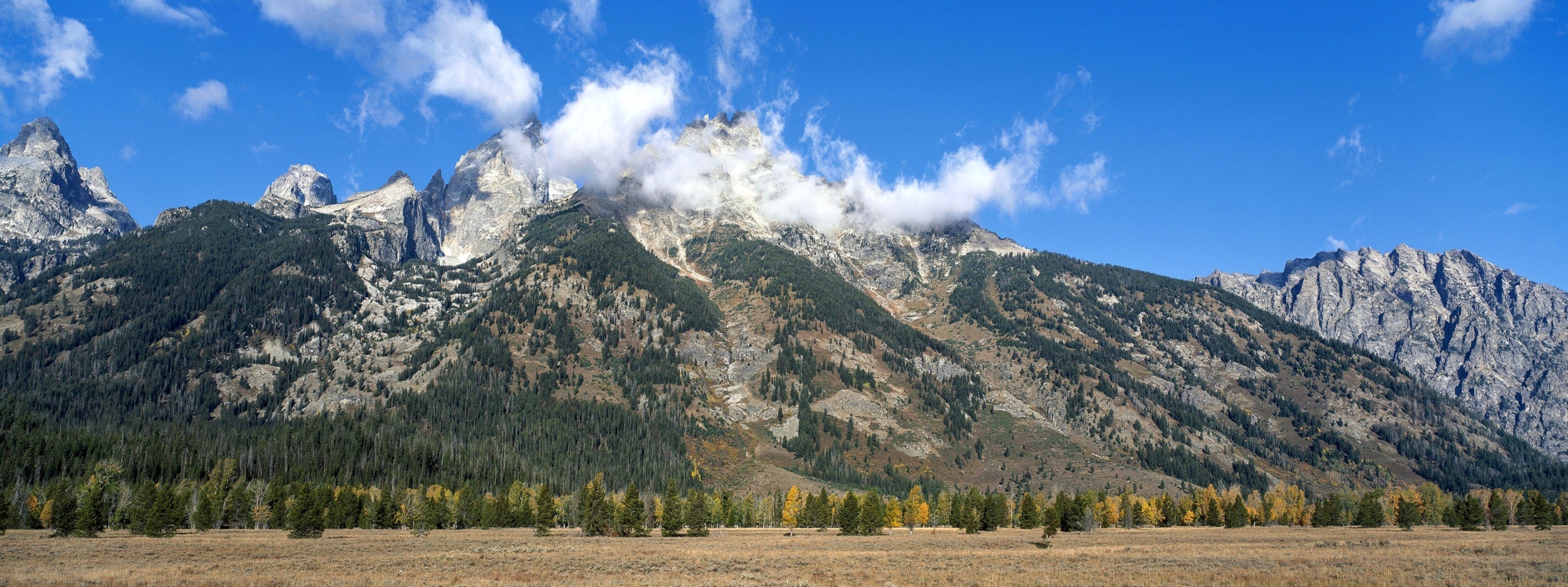 Teton Range in autumn