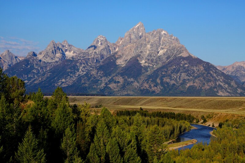 Teton Range with river