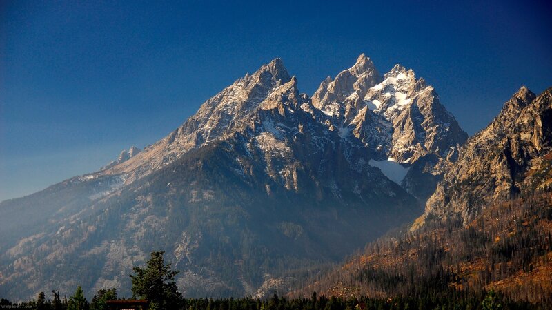 Tetons Mountain Range — Blue, Dramatic, Afternoon, Photograph, Snow
