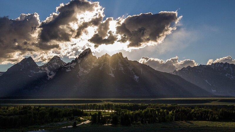 Tetons Mountain Range — Blue, Dramatic, Sunrise, Photograph