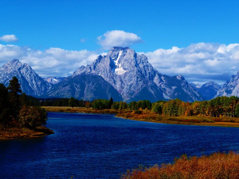 Tetons Mountain Range — Blue, Serene, Autumn