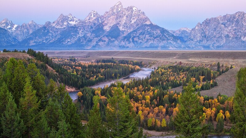 Tetons Mountain Range — Green, Serene, Autumn