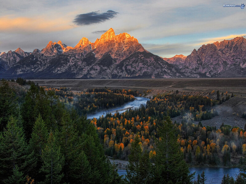 Tetons Mountain Range — Orange