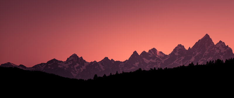 Tetons Mountain Range — Pink