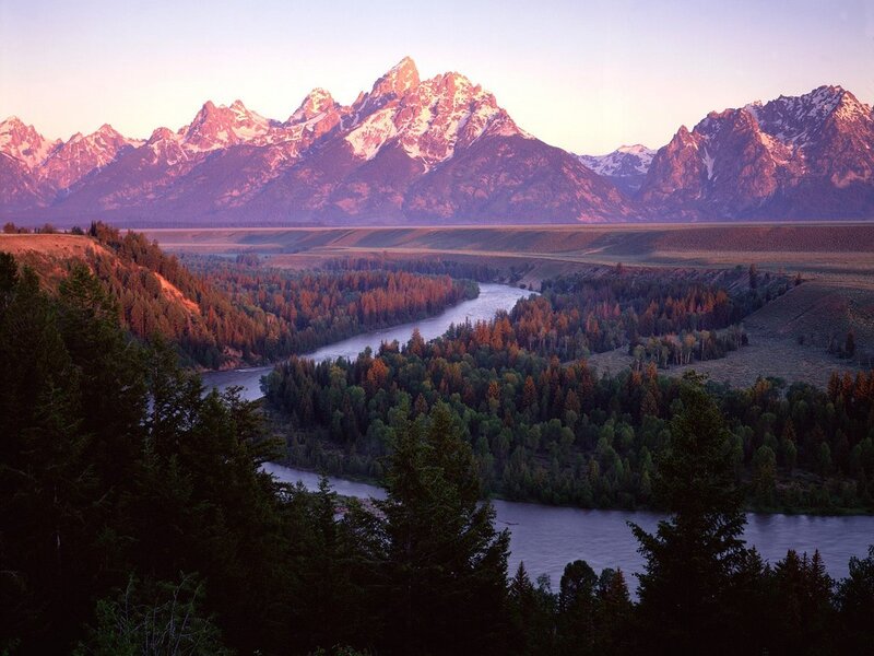 Tetons Mountain Range — Purple, Serene
