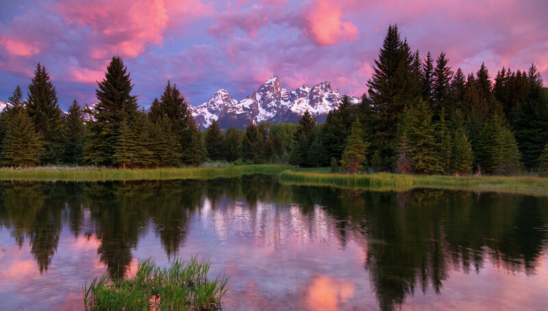 Tetons Mountains at Sunset