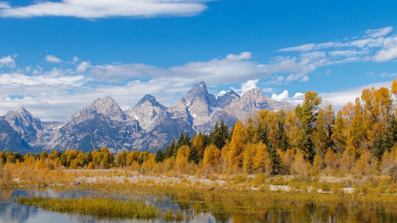 Tetons Mountains in Autumn