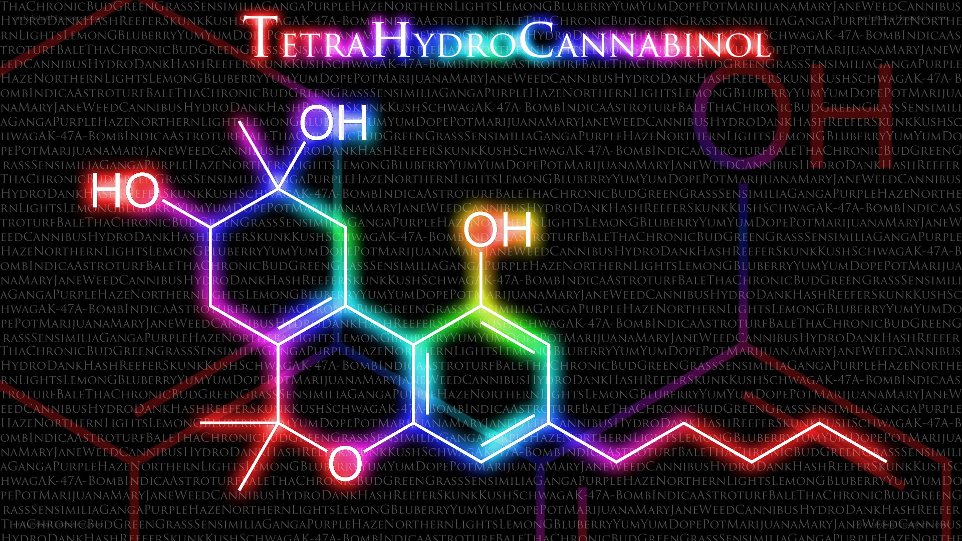 Tetrahydrocannabinol chemical structure