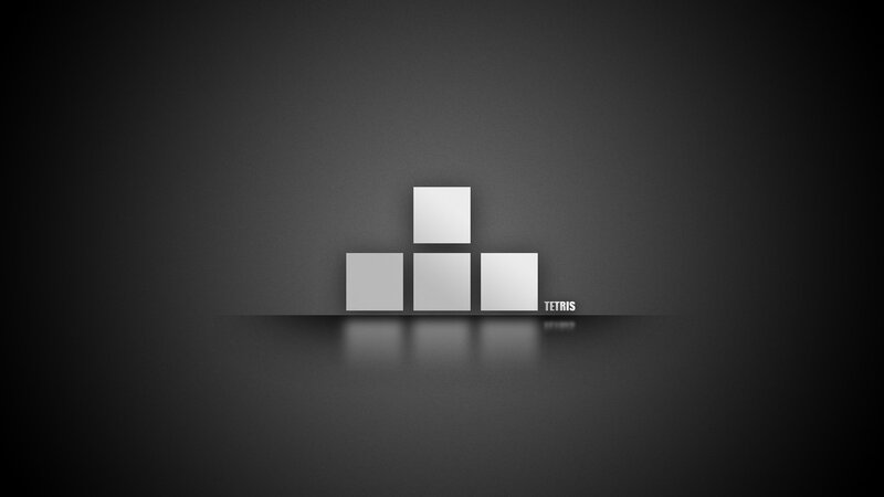 Tetris Block Logo — Black