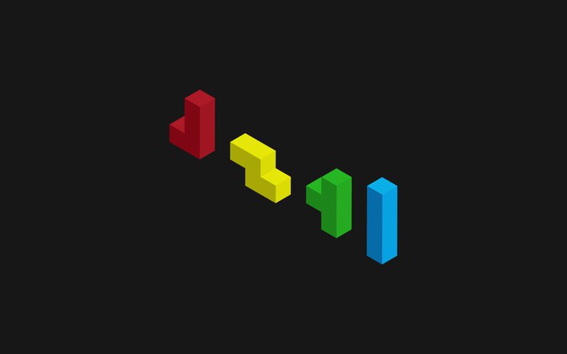 Tetris Blocks — Red
