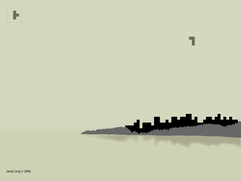 Tetris cityscape