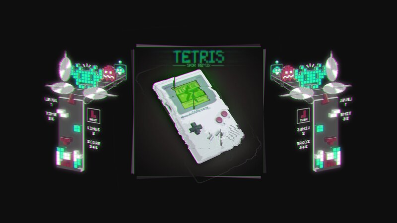 Tetris Game on Handheld