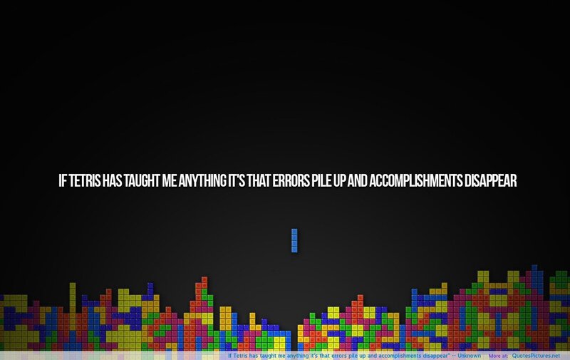 Tetris Game Screen — Black