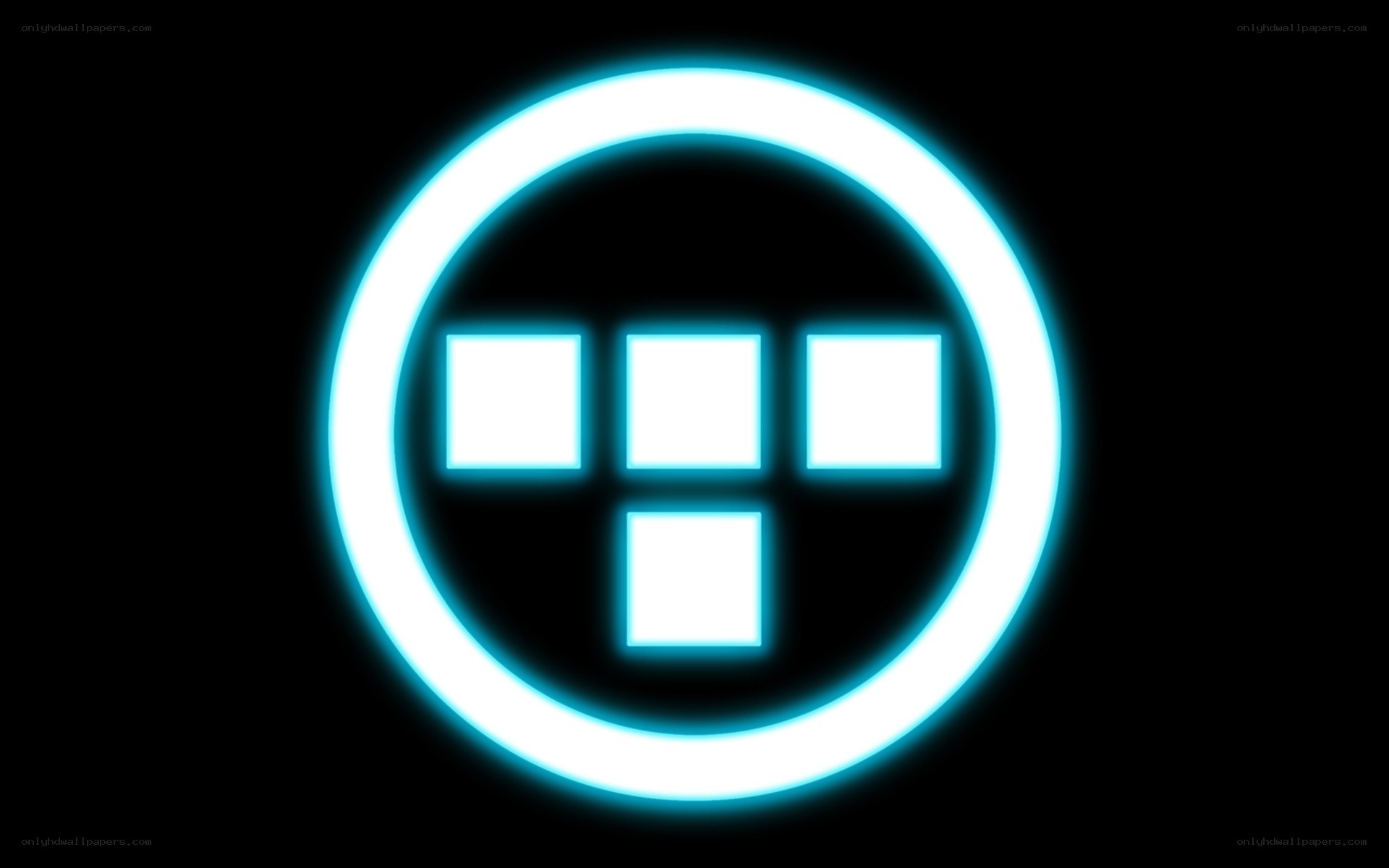 Tetris logo glowing blue