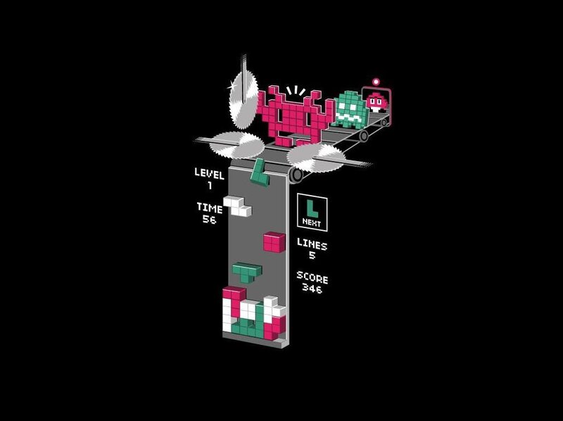 Tetris meets Space Invaders