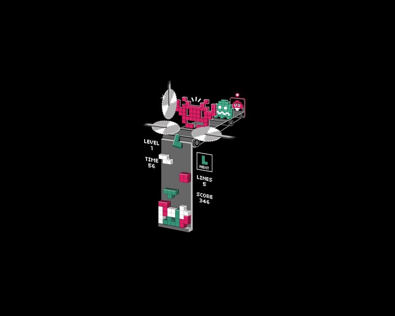 Tetris meets Space Invaders