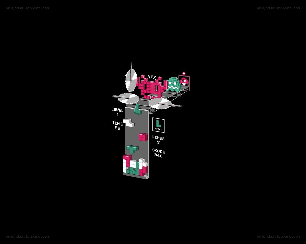 Tetris meets Space Invaders
