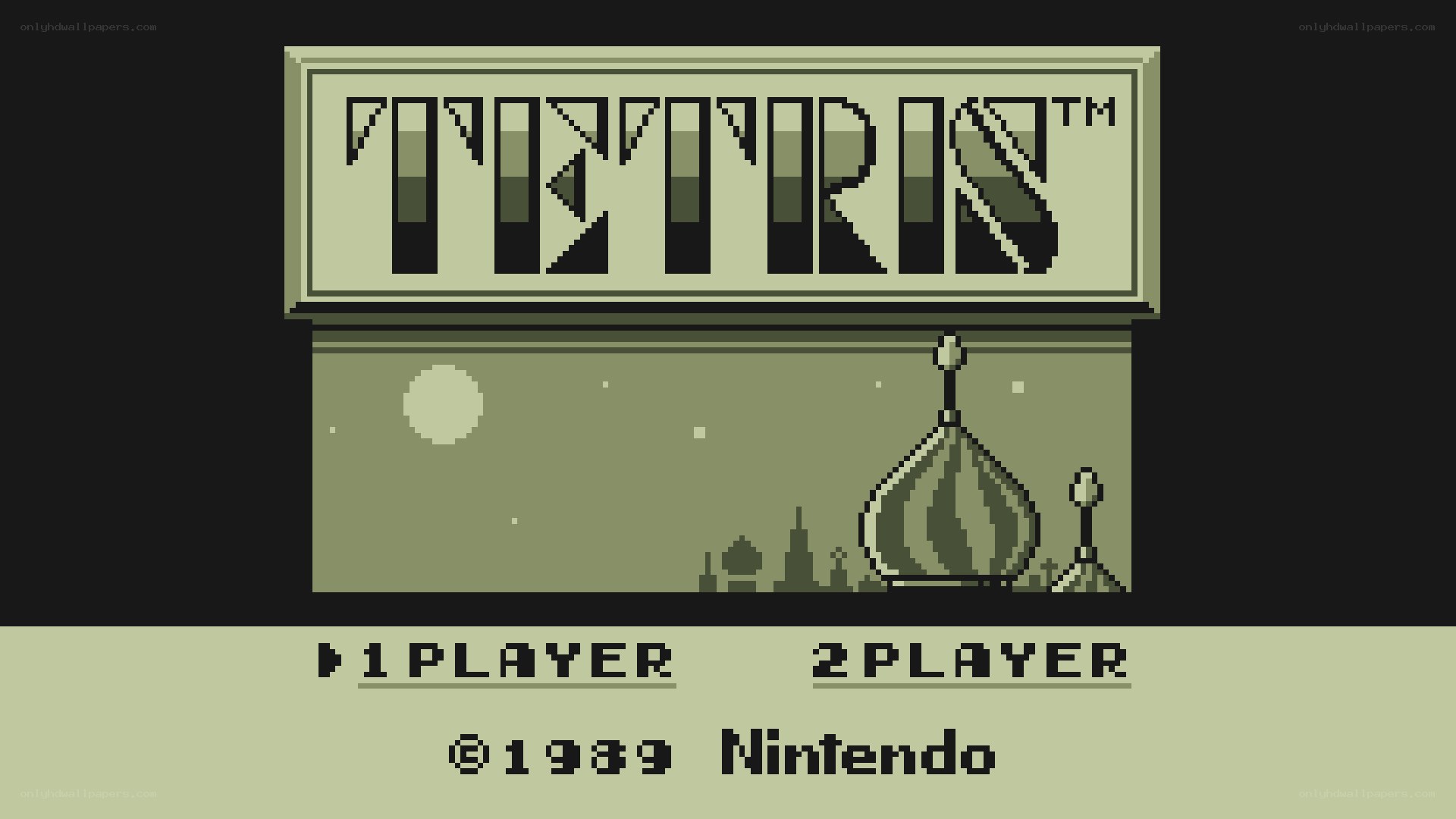 Tetris title screen