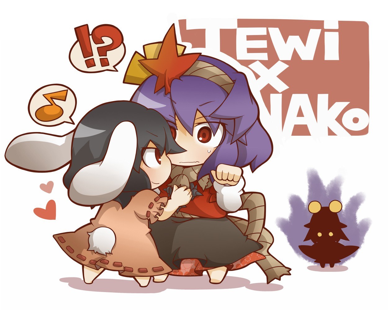 Tewi and Nako chibi art