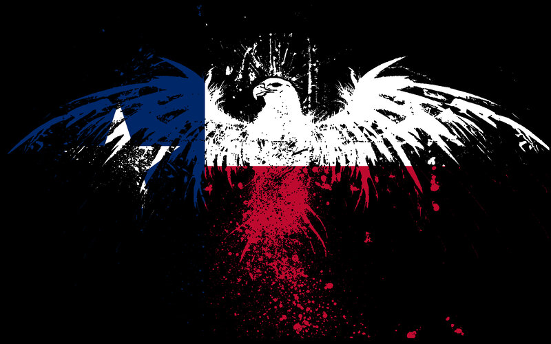 Texas flag eagle design