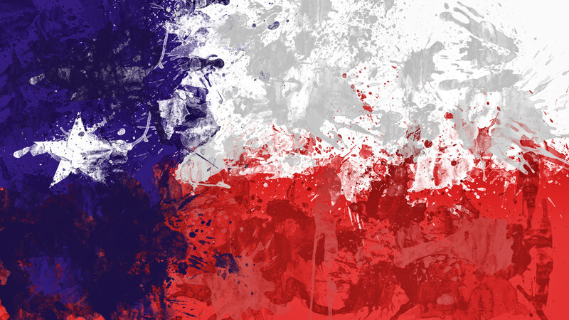 Texas flag splatter art