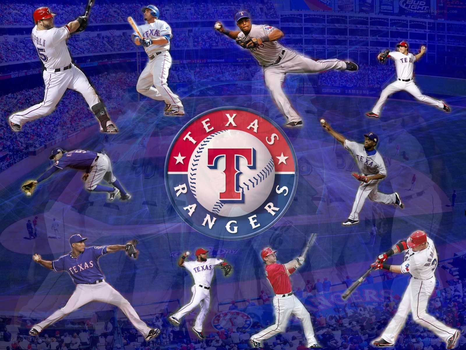 Texas Rangers baseball collage