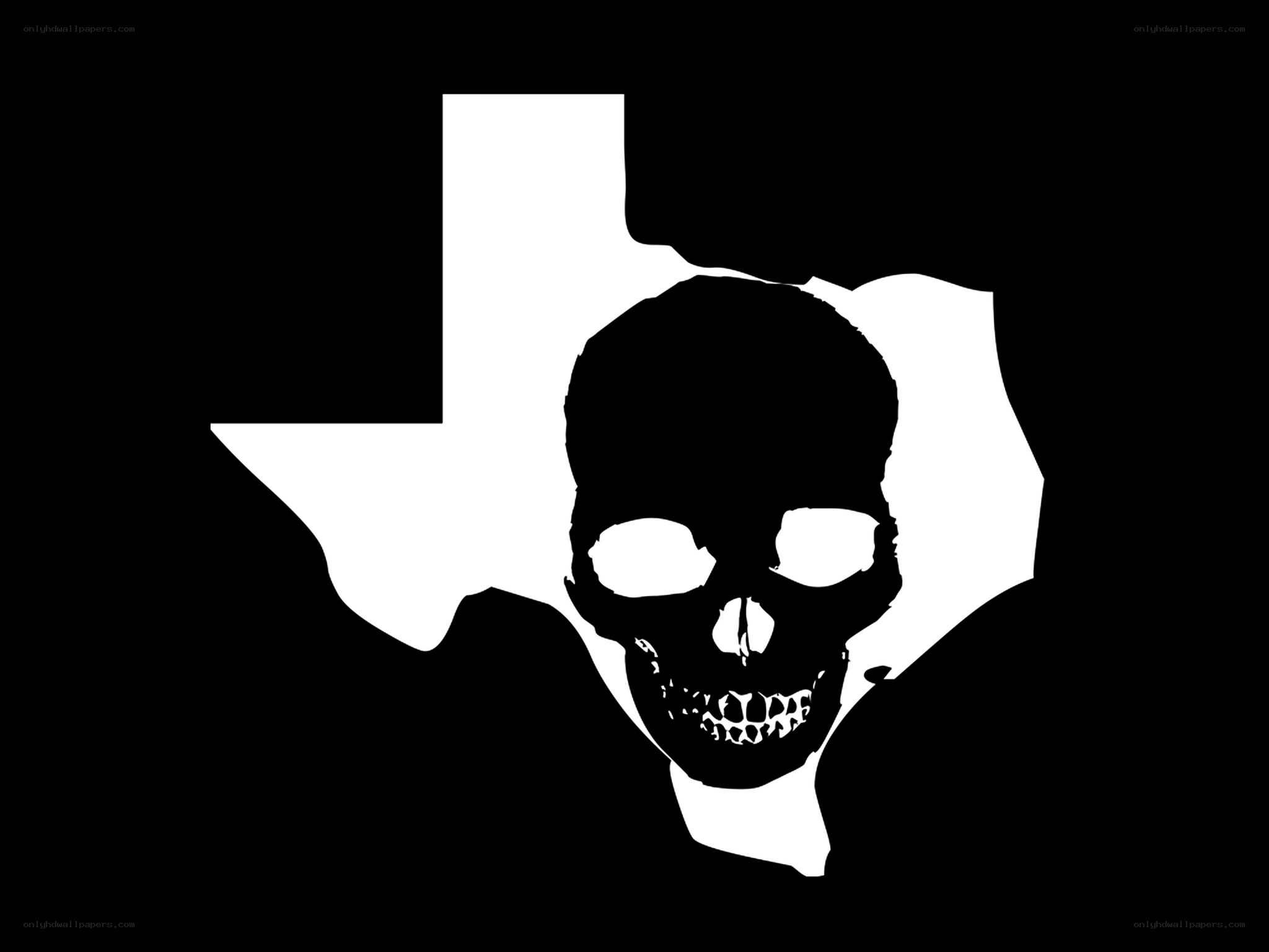 Texas skull silhouette