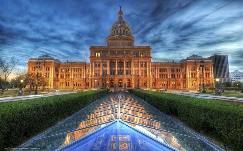 Texas State Capitol Building — Blue, Dramatic, Sunset, Photograph, Dome
