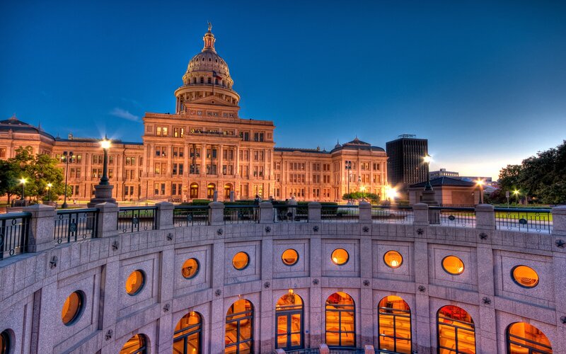 Texas State Capitol Building — Blue, Serene