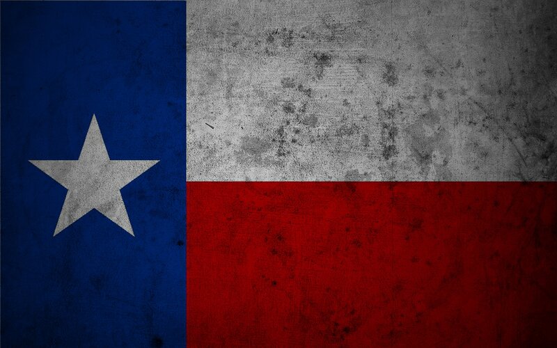 Texas State Flag — Blue, Gritty