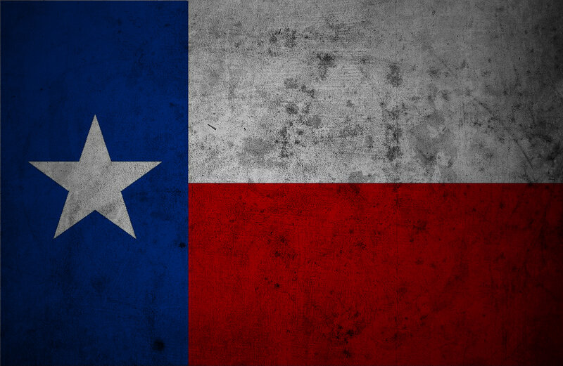 Texas state flag with distressed texture