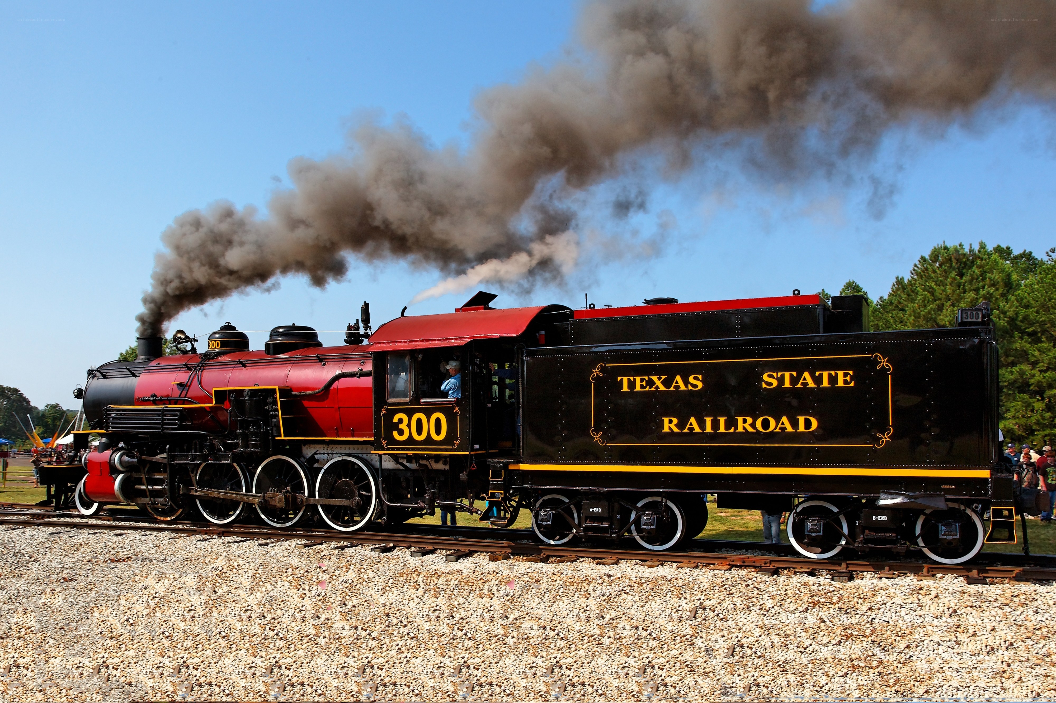 Texas State Railroad steam train