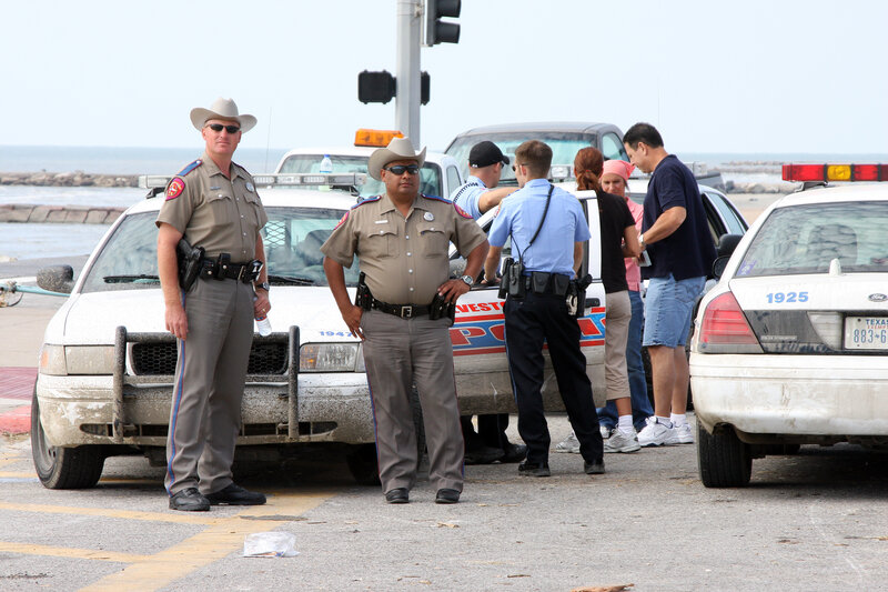 Texas State Troopers at Checkpoint