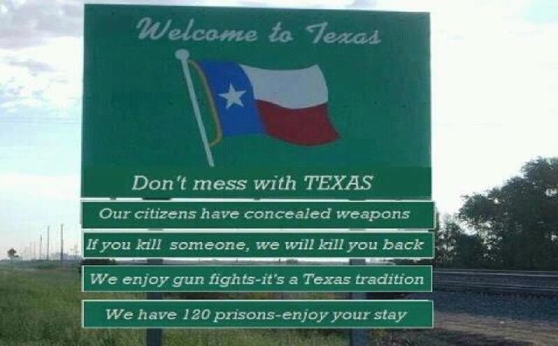 Texas Welcome Sign