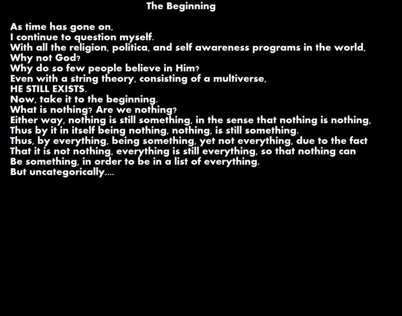Text about existence and belief