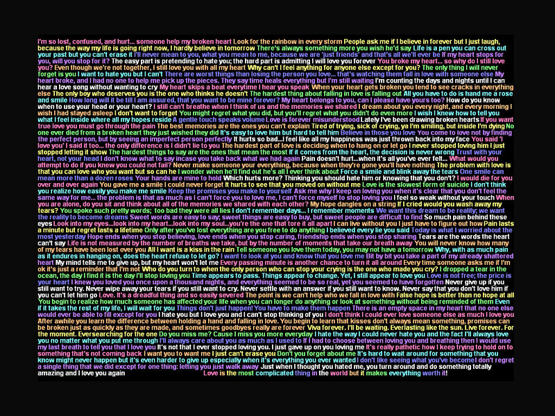 text about heartbreak and love