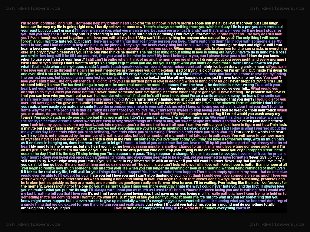 text about heartbreak and love