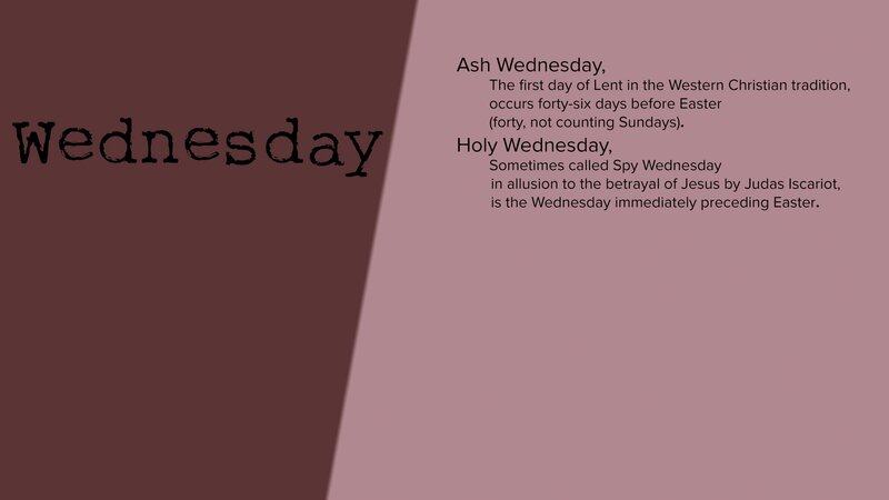 Text About Wednesday
