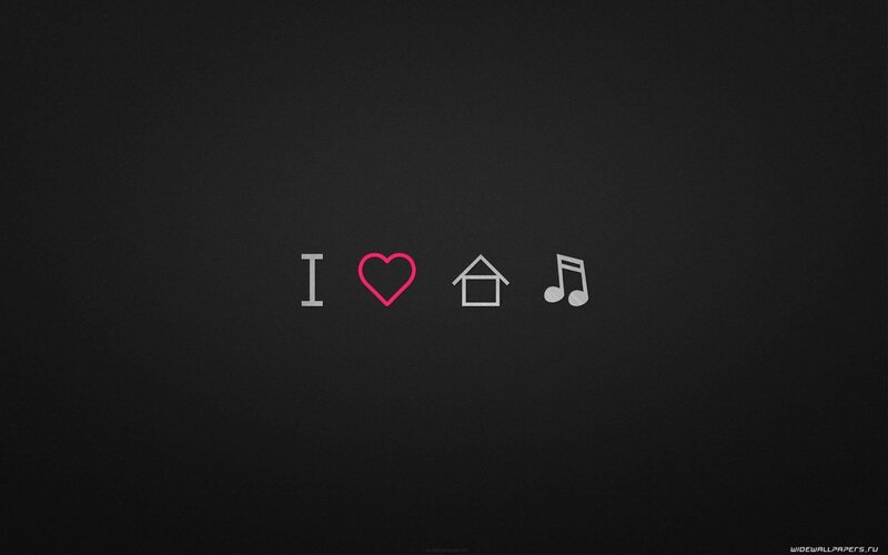 Text and Icons on Black — Calm