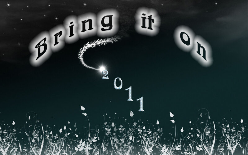 Text and Sparkles on Dark Background