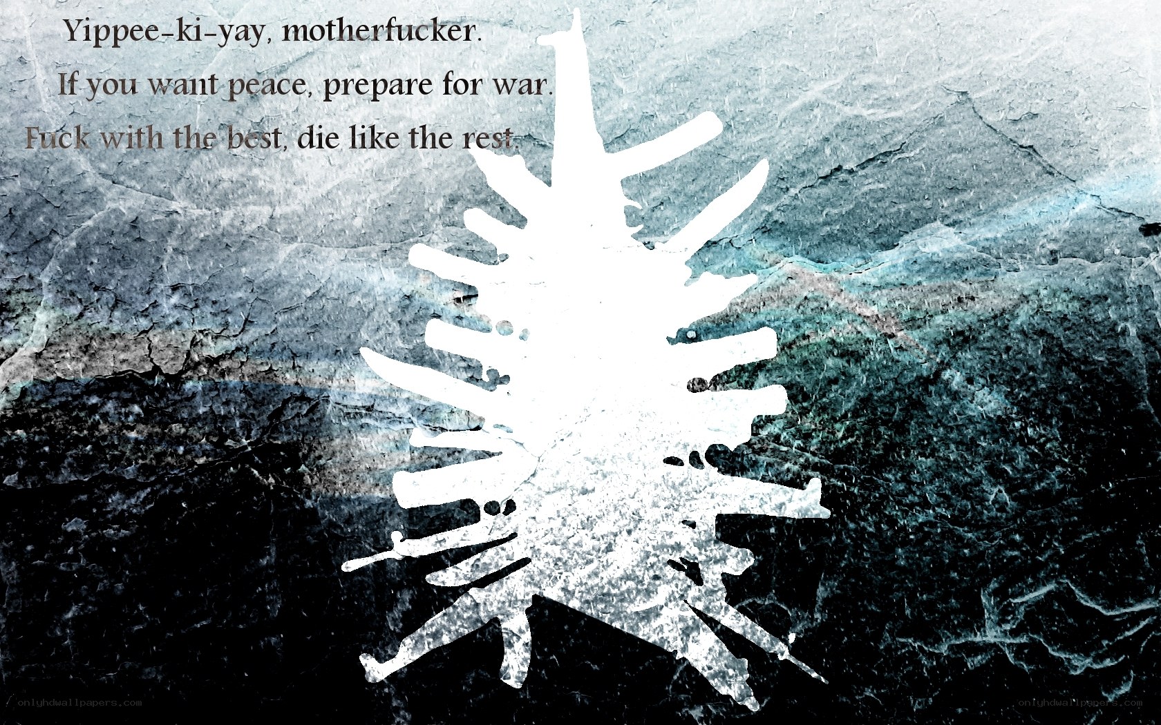 text and symbol on textured background