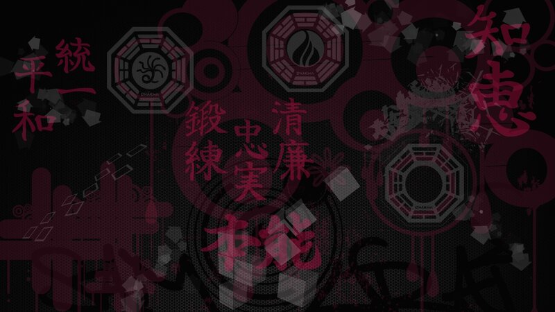 Text and Symbols on Dark Background — Black, Digital Art