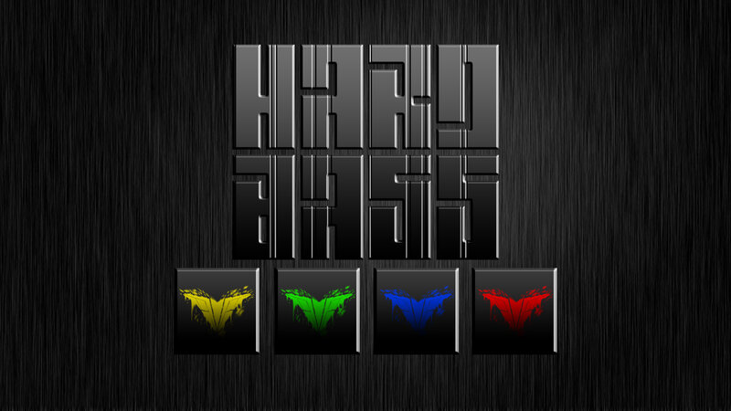 Text and Symbols on Dark Background — Black