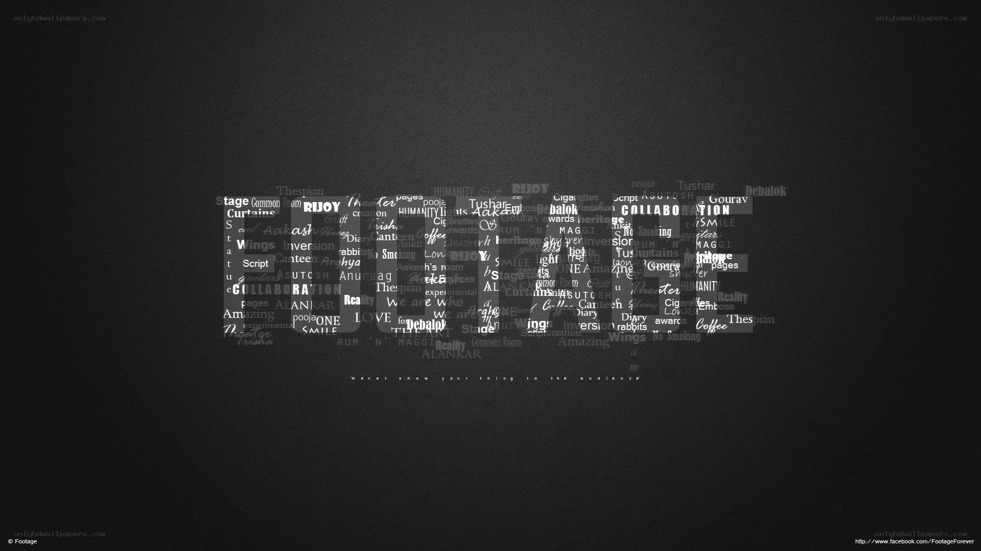 text art collage