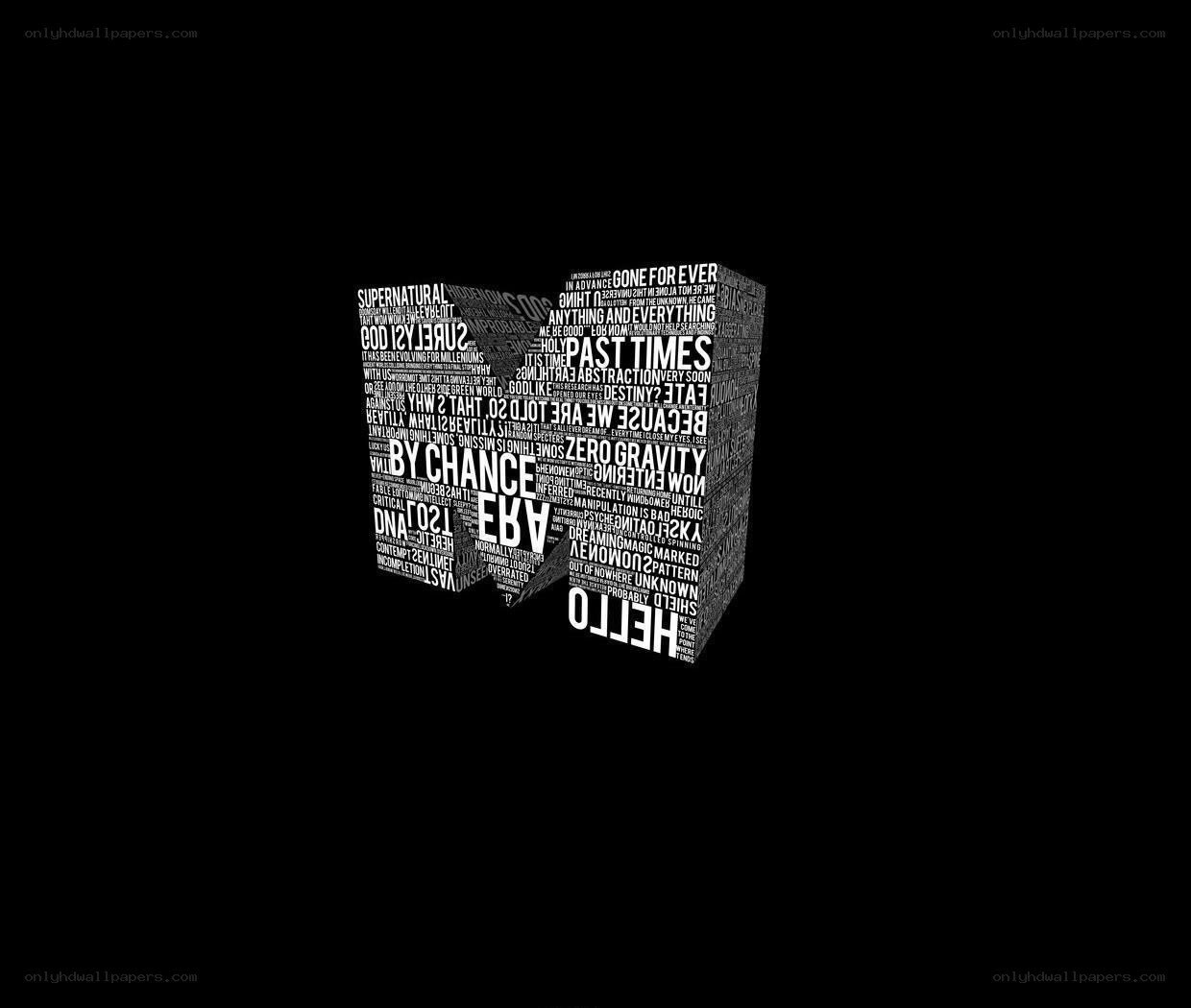 text art cube